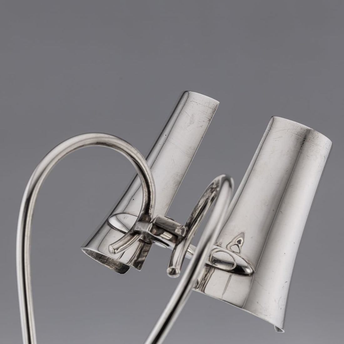 20thC AMERICAN ART DECO CARTIER SOLID SILVER WINE BOTTLE HOLDER c.1920 - 12