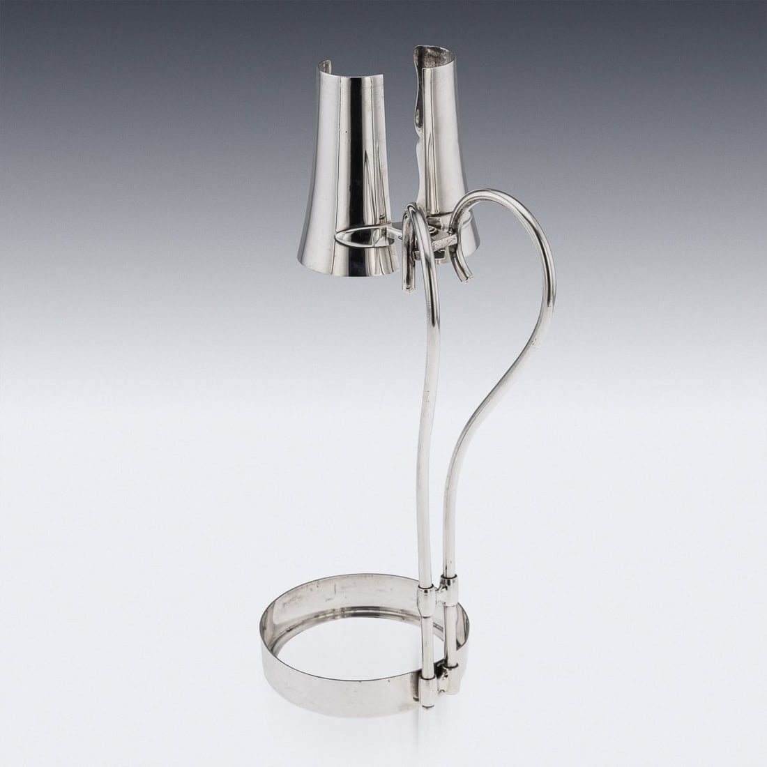20thC AMERICAN ART DECO CARTIER SOLID SILVER WINE BOTTLE HOLDER c.1920 - 3