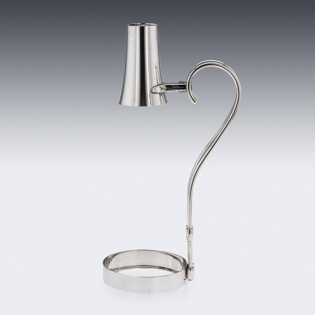 20thC AMERICAN ART DECO CARTIER SOLID SILVER WINE BOTTLE HOLDER c.1920 - 4