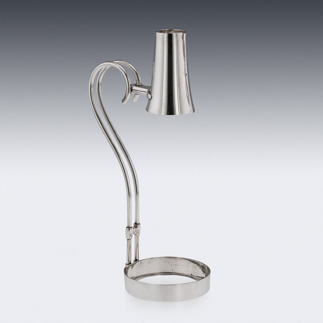 20thC AMERICAN ART DECO CARTIER SOLID SILVER WINE BOTTLE HOLDER c.1920 - 5