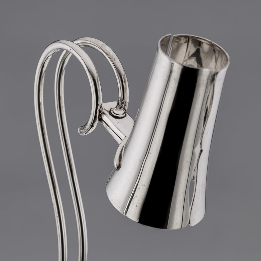20thC AMERICAN ART DECO CARTIER SOLID SILVER WINE BOTTLE HOLDER c.1920 - 6