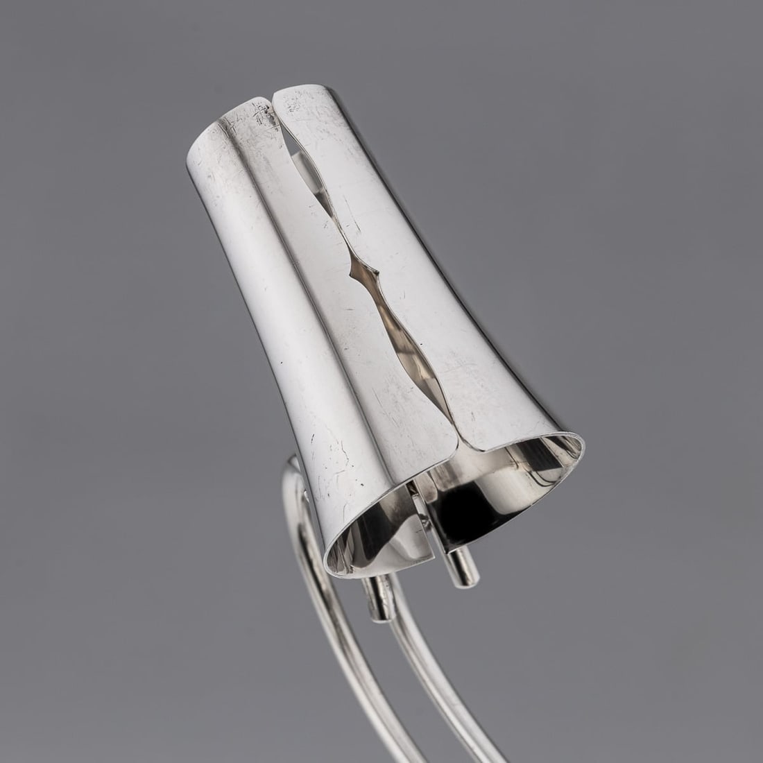 20thC AMERICAN ART DECO CARTIER SOLID SILVER WINE BOTTLE HOLDER c.1920 - 7