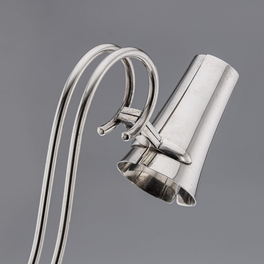 20thC AMERICAN ART DECO CARTIER SOLID SILVER WINE BOTTLE HOLDER c.1920 - 8