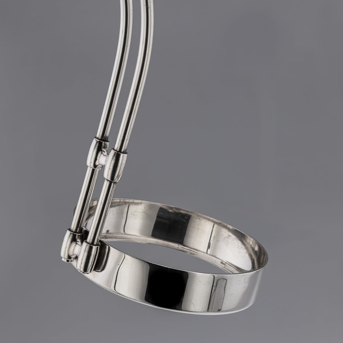 20thC AMERICAN ART DECO CARTIER SOLID SILVER WINE BOTTLE HOLDER c.1920 - 9