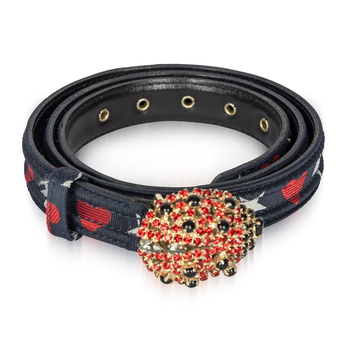 VINTAGE CHRISTIAN LACROIX LADYBUG RHINESTONE BELT, MADE IN FRANCE - 2