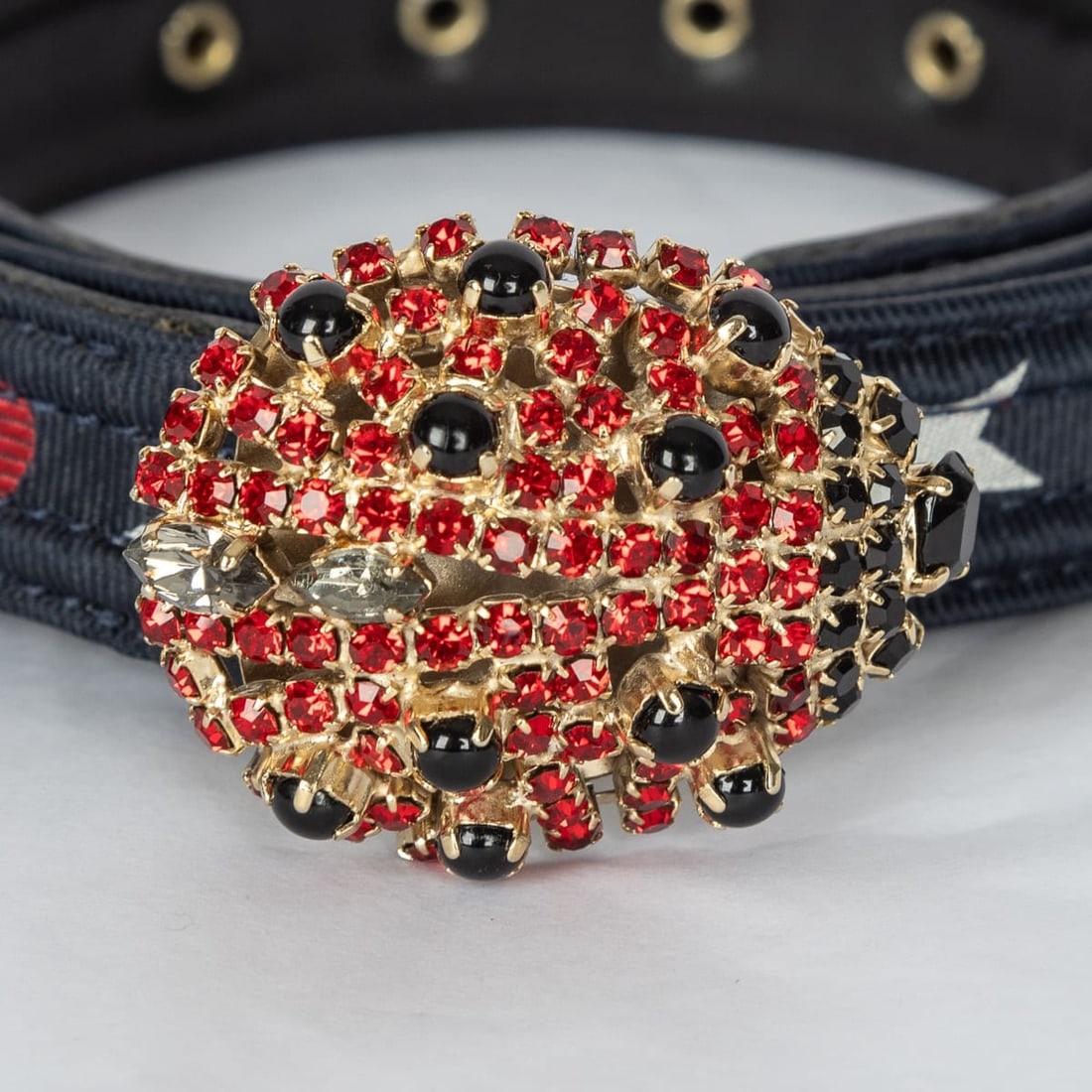 VINTAGE CHRISTIAN LACROIX LADYBUG RHINESTONE BELT, MADE IN FRANCE - 3
