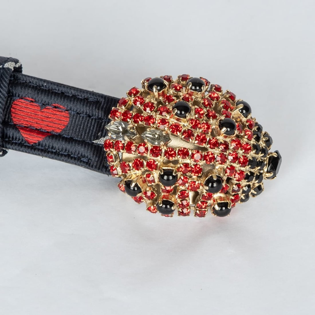 VINTAGE CHRISTIAN LACROIX LADYBUG RHINESTONE BELT, MADE IN FRANCE - 4