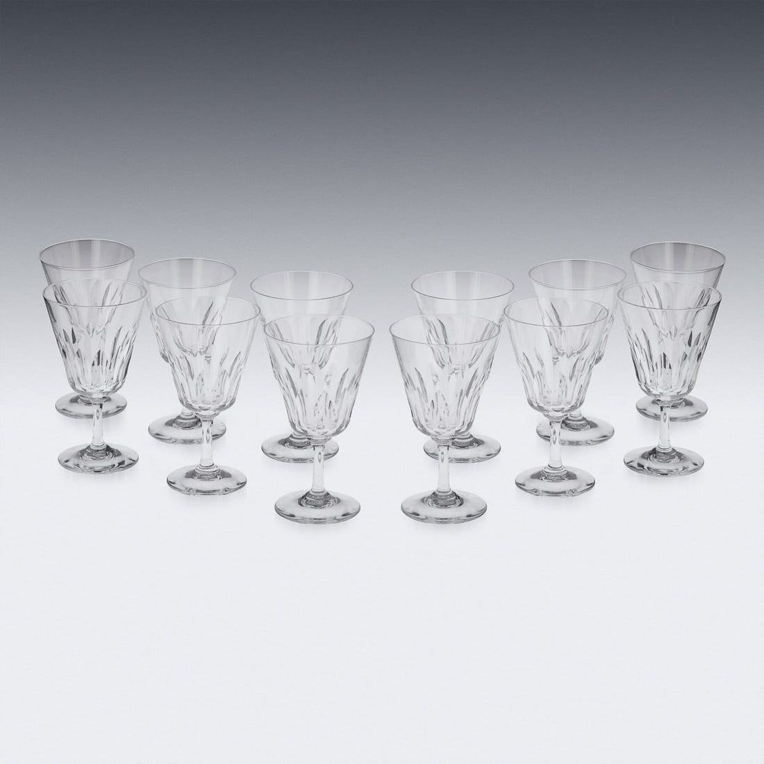 COMPLETE SET OF 36 DRINKING GLASSES BY BACCARAT, FRANCE c.1960 - 3