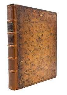 William Robertson: L’Histoire de l’Amerique, Vol. I (1778), Quarto, 2 maps,: Paris: Chez Panckoucke, 1778. First edition in French. Volume I only (of two). Quarto, in contemporary mottled calf, mid-20th century warm brown calf spine to period style, retaining original title la