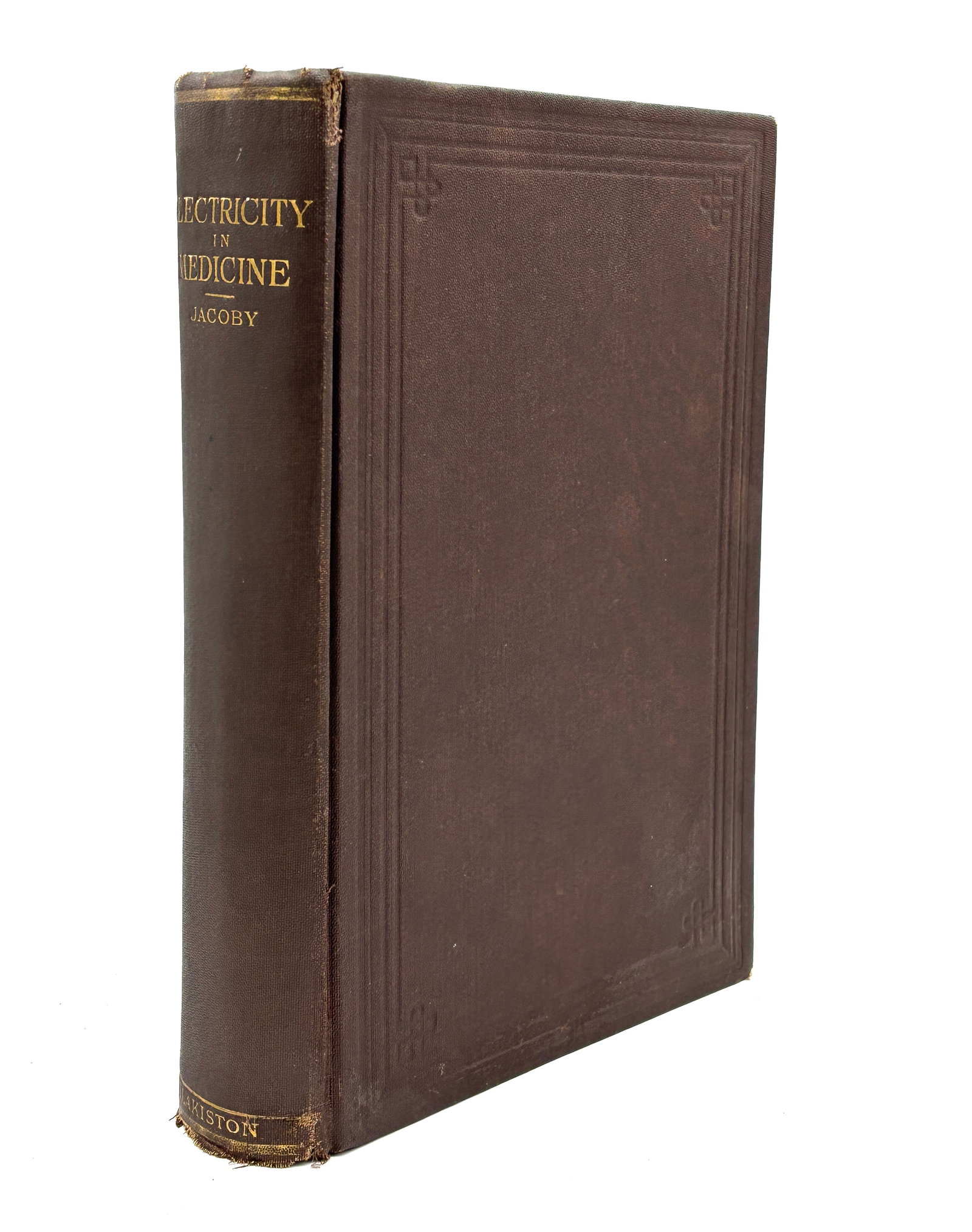 George & Ralph Jacoby: Electricity in Medicine, 1919: Full title: Electricity in Medicine, a Practical Exposition of the Methods and Use of Electricity in the Treatment of Disease, Comprising Electrophysics, apparatus, Electrophysiology and Electropathol