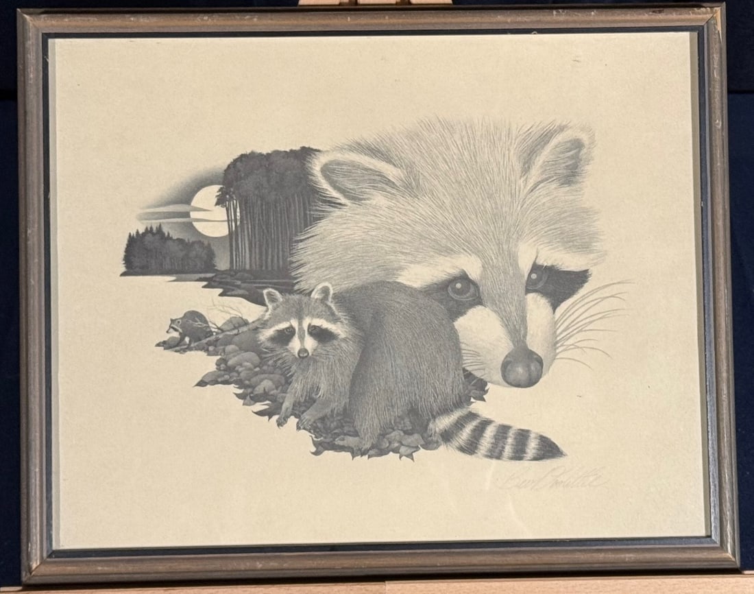 Beverly Doolittle Signed Racoon Etching (1 of 7)