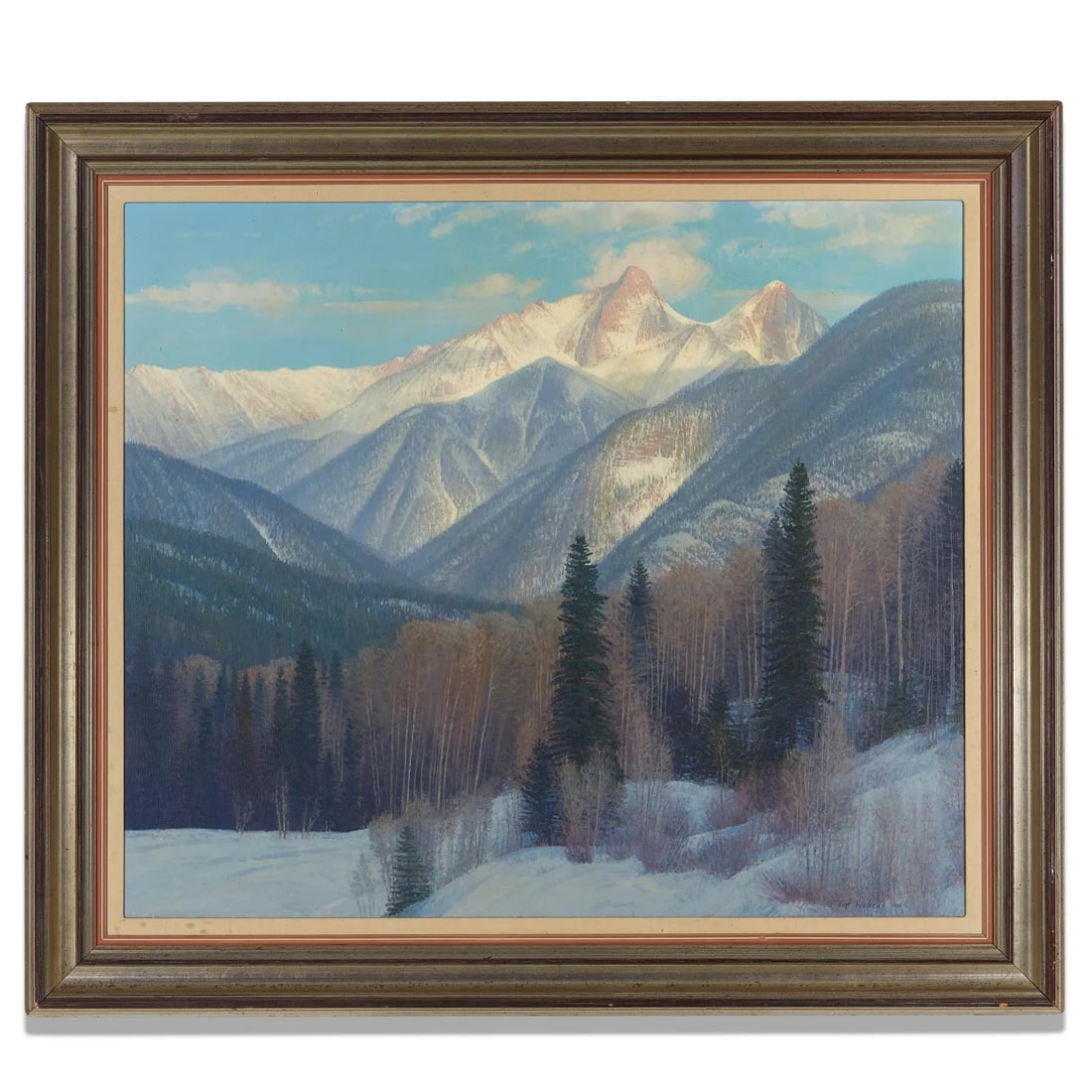 WESTERN ART – Curt Walters, Sunlight Peak, Oil on Canvas (1 of 3)