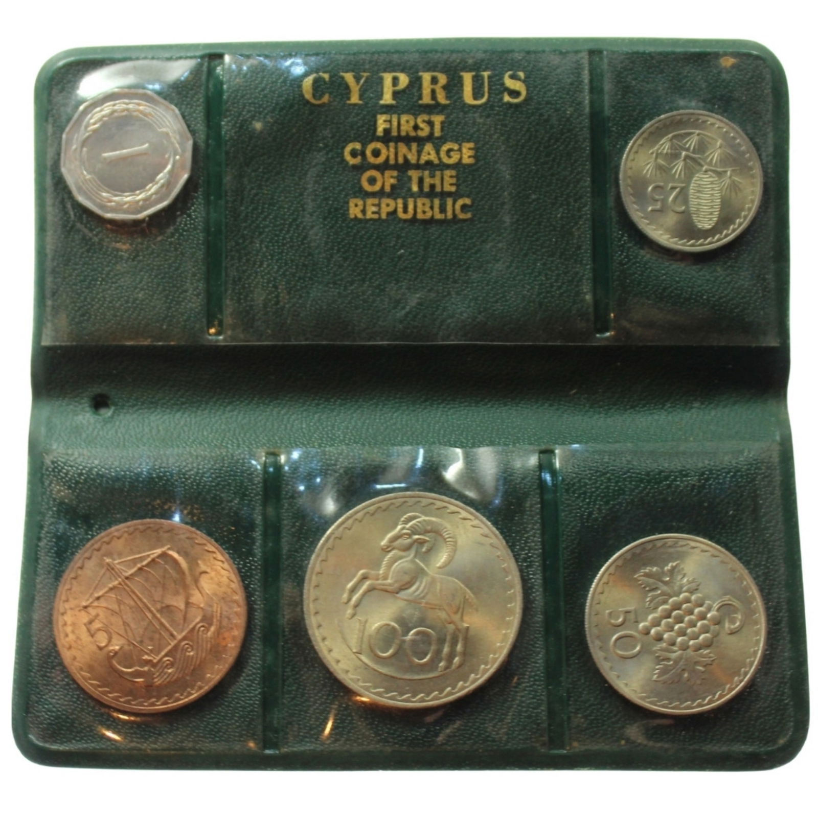 Cyprus 1963 Mint Set, Uncirculated (5 coins) (1 of 2)