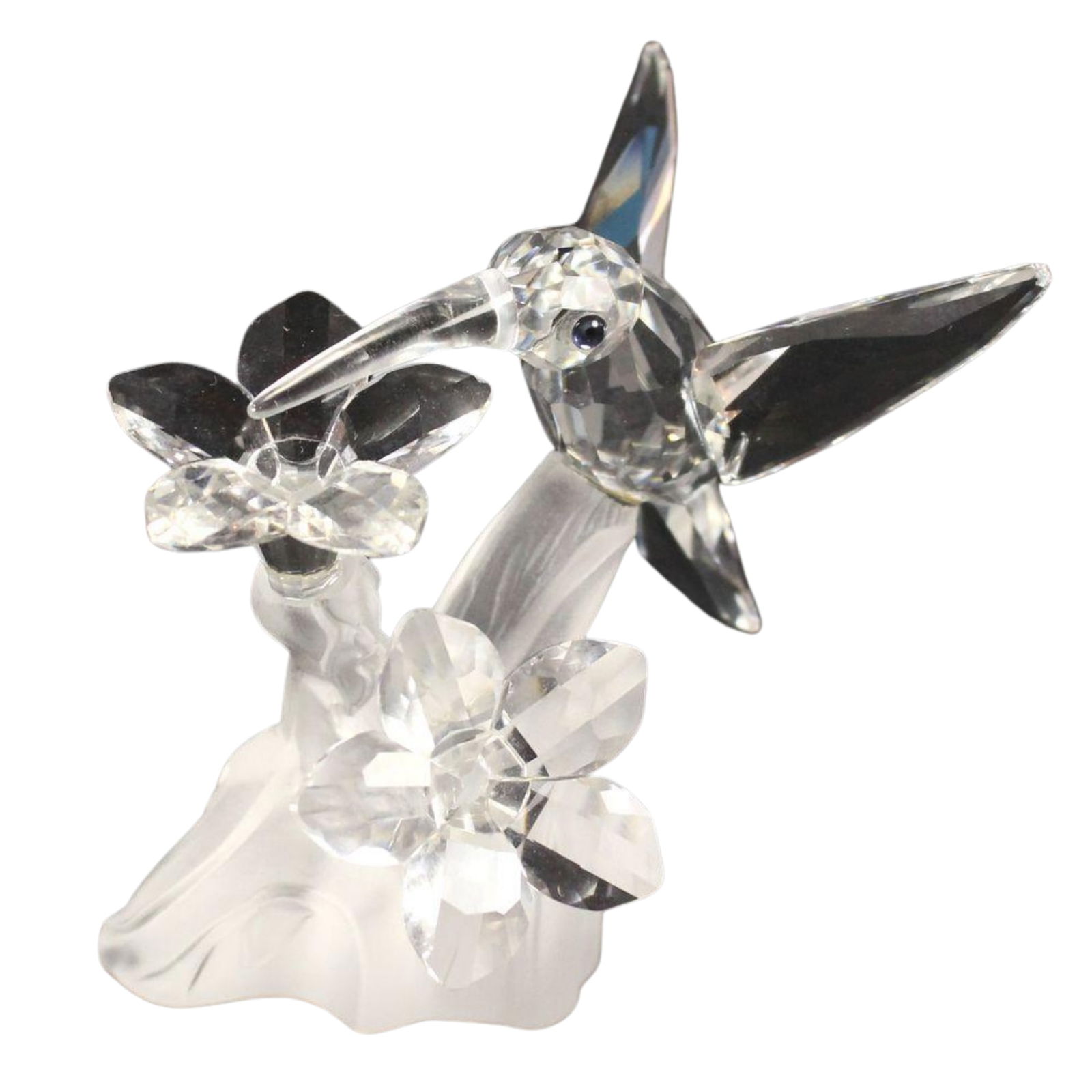 Swarovski Silver Crystal Hummingbird on Flower Figurine (1 of 2)