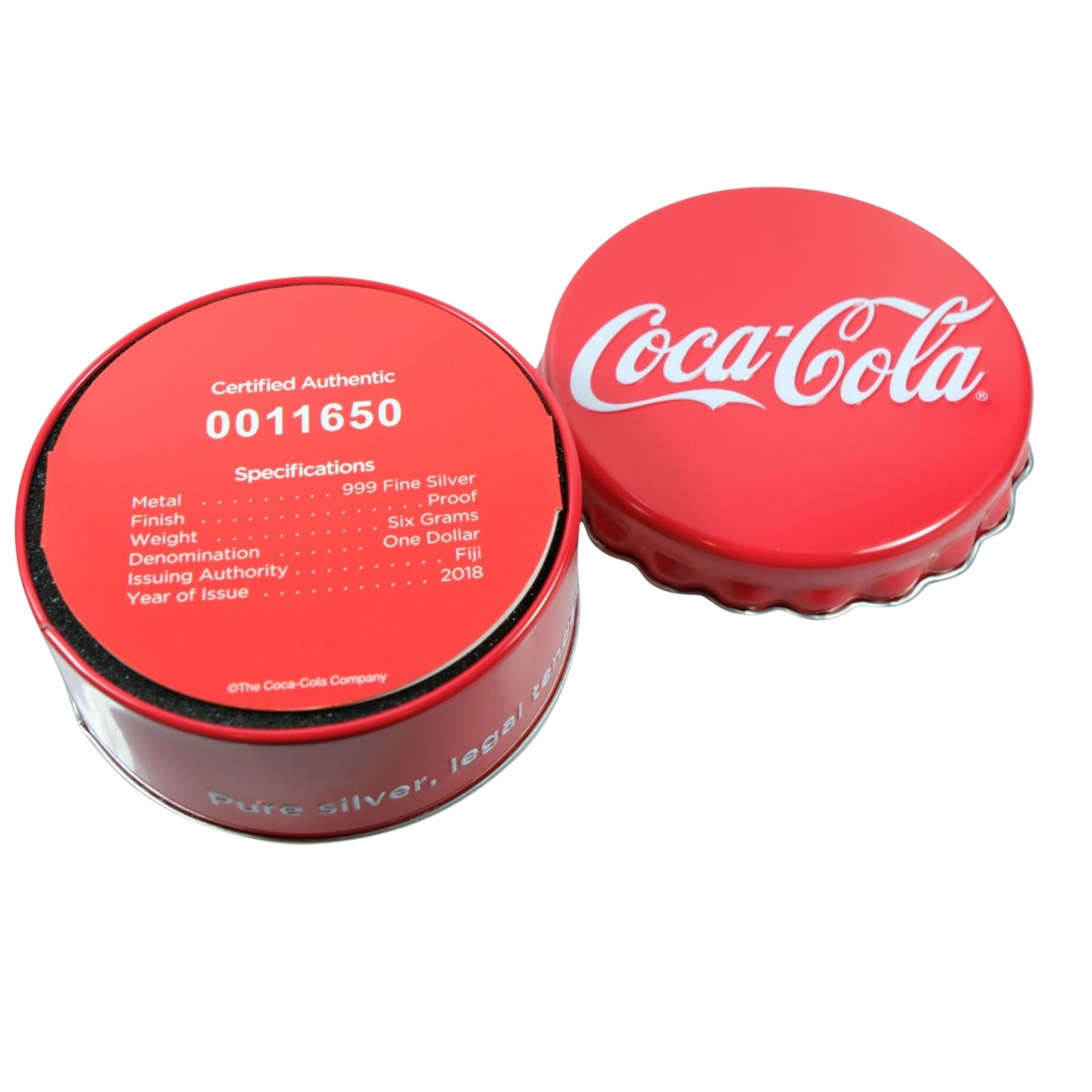 Fiji 2018 'Coca Cola' Proof Silver (999) $1, FDC: . Medium Coins, Monies & Stamps Exhibited World Coins