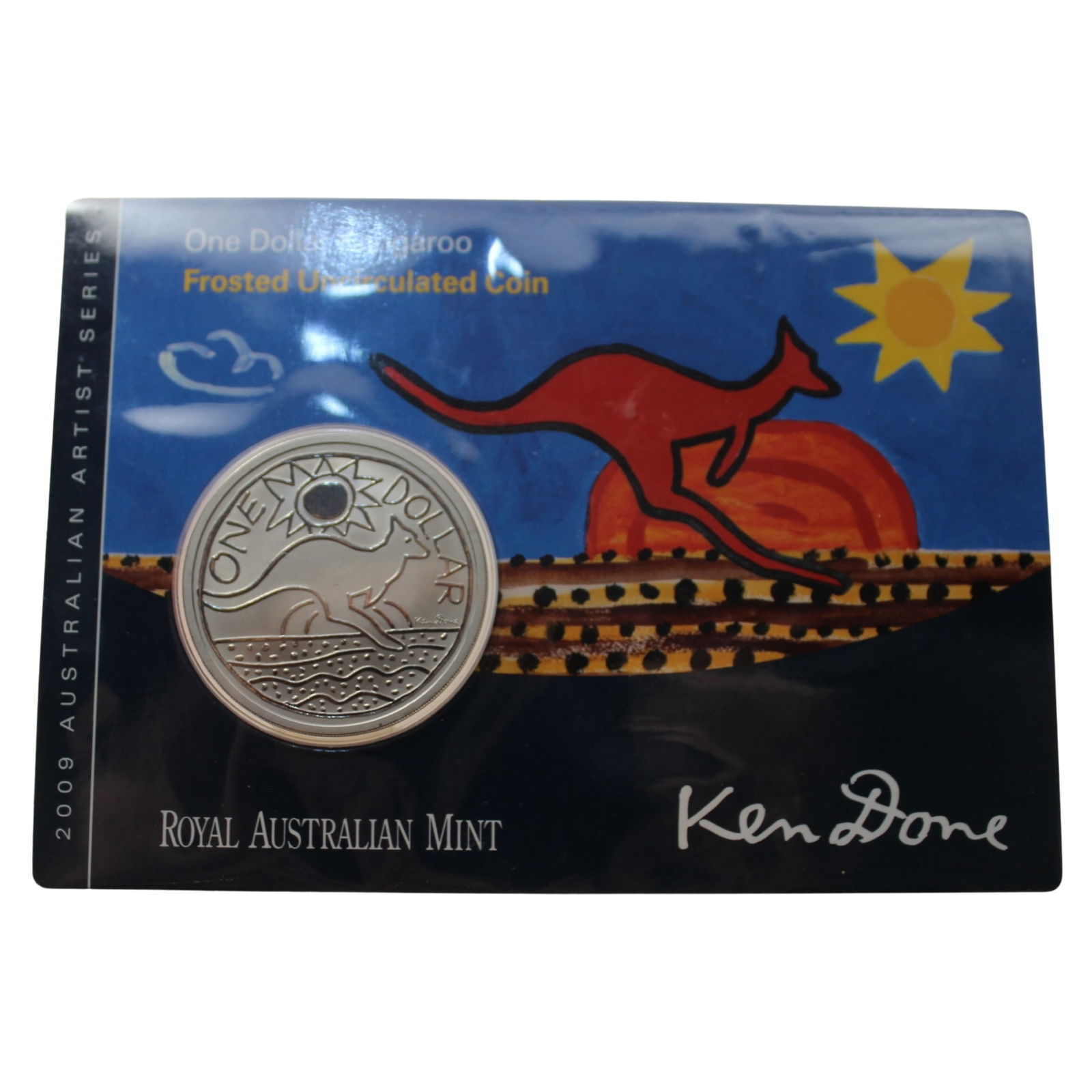 Australia 2009 'Ken Done' Frosted Cu-Ni $1, Uncirculated: . Medium Coins, Monies & Stamps Exhibited Coins, Australia & New Zealand