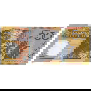 Australia 'Stevens - Henry' Unique First Prefix AA09 000000 $50 (2009), Uncirculated: Ex the Reserve Bank Governor's Specimen Sheet (40) Medium Coins, Monies & Stamps Exhibited Paper Money, Australia & New Zealand