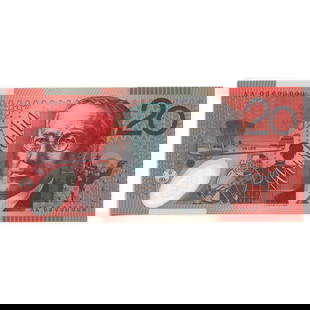 Australia 'MacFarlane - Henry' Unique First Prefix AA05 000000 $20 (2005), Uncirculated: Ex the Reserve Bank Governor's Specimen Sheet (40) Medium Coins, Monies & Stamps Exhibited Paper Money, Australia & New Zealand