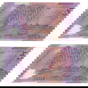 Australia 'Macfarlane - Evans' CU Prefix - Test Note $5 (1997), Uncirculated (Consecutive Pair): Renniks# 218bTi : Serial# CU97 999108-9. High Numbers Medium Coins, Monies & Stamps Exhibited Paper Money, Australia & New Zealand