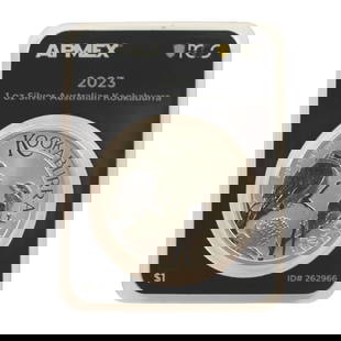 Australia 2023 'Kookaburra - First Strike Eligible" Silver (9999) $1, Uncirculated: In APMEX Holder Size ASW Troy oz Medium Coins, Monies & Stamps Exhibited Coins, Australia & New Zealand