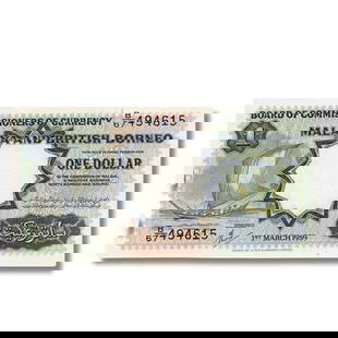 Malaya and British Borneo '1st March 1959' One Dollar, virtually Uncirculated OPQ: Pick# 8a. 'B Prefix' Serial: B/67 494615 Condition O(riginal) P(aper) Q(uality) Medium Coins, Monies & Stamps Exhibited Paper Money, Asia