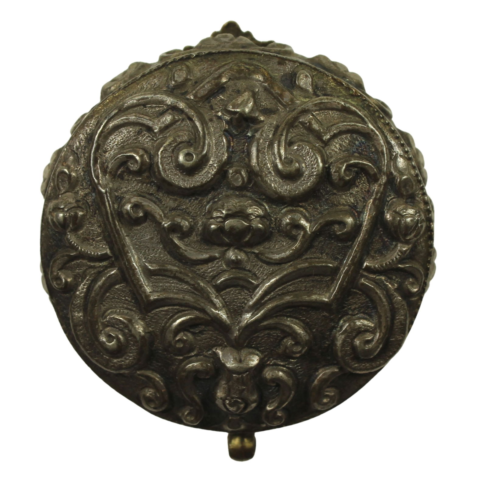 Austrian Art Nouveau Silver (800) Pill Box: Useful Medium Pill Box