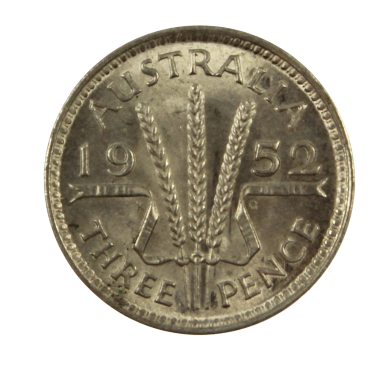 Australia 1952 Silver (500) 3d, virtual Gem Uncirculated