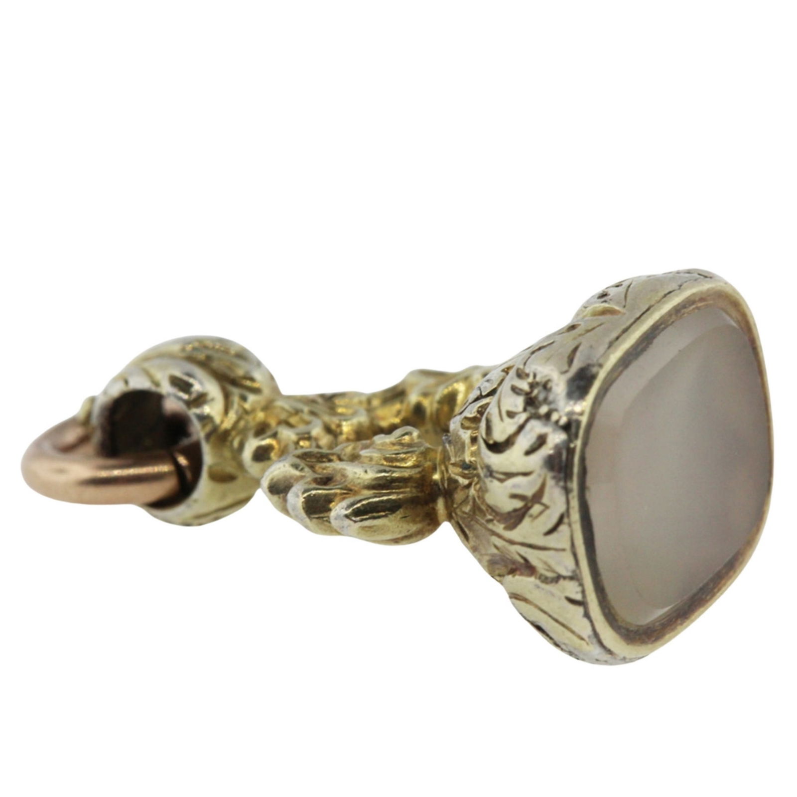 Antique Agate Seal in 10ct Gold: Un-engraved Size Total weight 4.53gms Medium Necklaces & Pendants Exhibited Gold