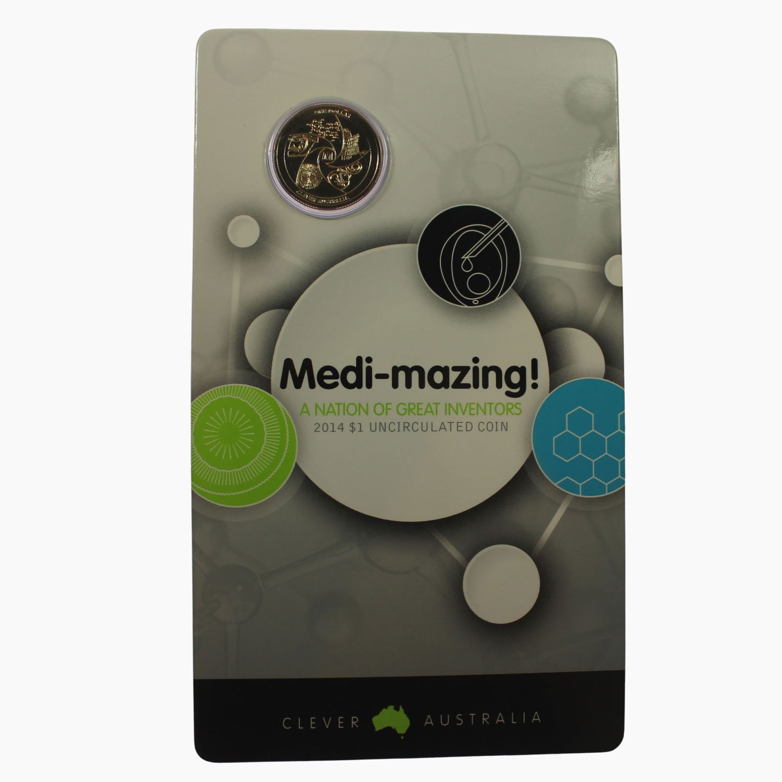 Australia 2014 'Medi-Mazing' Al-Br $1, Uncirculated: Card of Issue Size Card of Issue Medium Coins, Monies & Stamps Exhibited Coins, Australia & New Zealand
