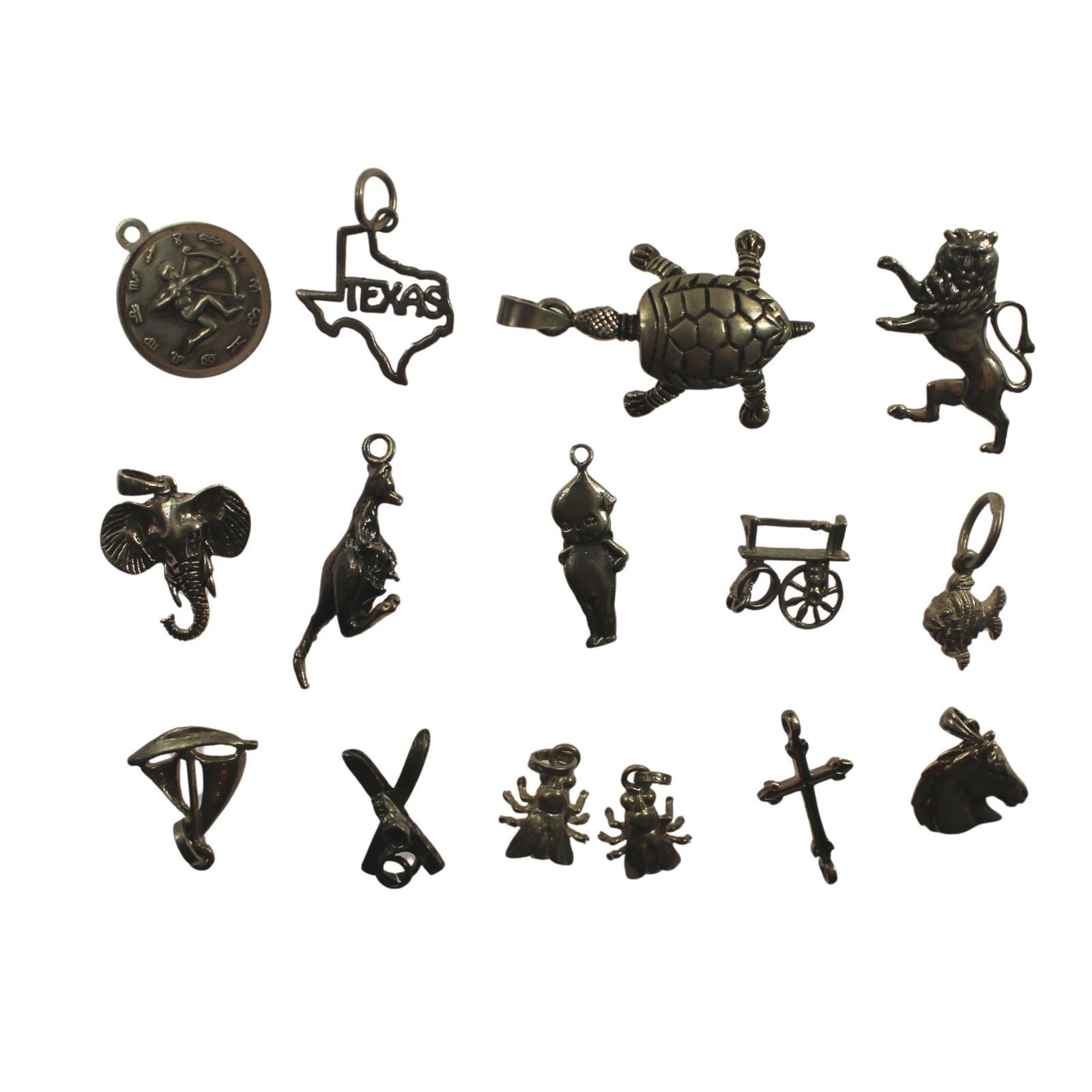 Charms in Sterling (925) Silver (15 items): Various designs Medium Charms