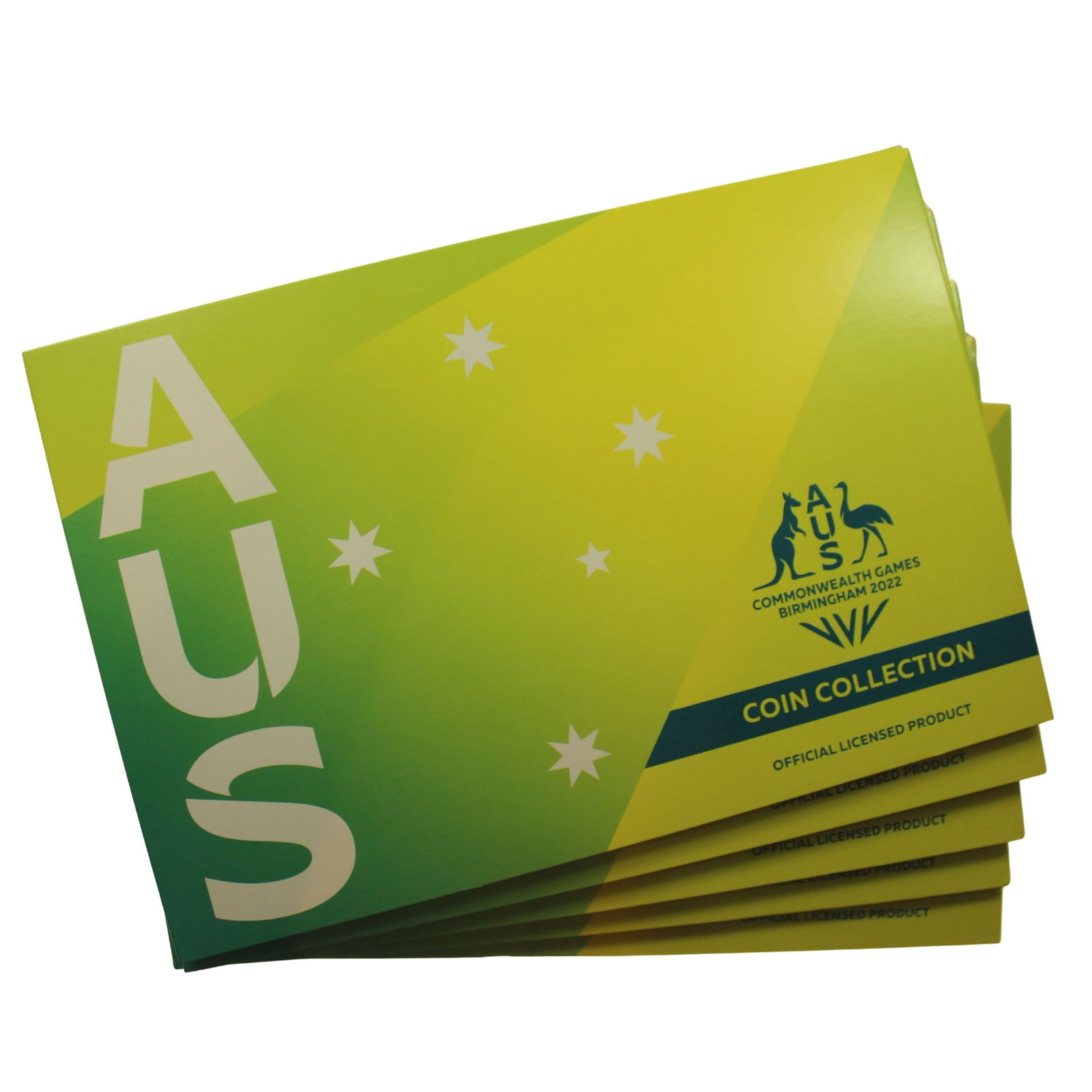 Australia 2022 'Commonwealth Games' Al-Br $1 and $2 Collection, Uncirculated (5 Sets of 7 Coins): In Commemorative Folder Medium Coins, Monies & Stamps Exhibited Coins, Australia & New Zealand