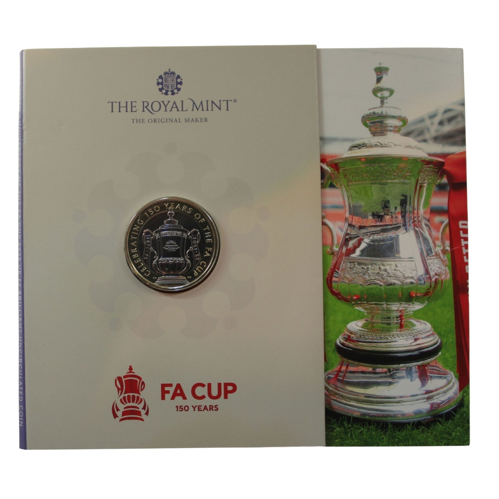 Great Britain 2022 '150 Years of the FA Cup' Bi-Metallic £2, Uncirculated: Card of issue Medium Coins, Monies & Stamps Exhibited Coins, Europe