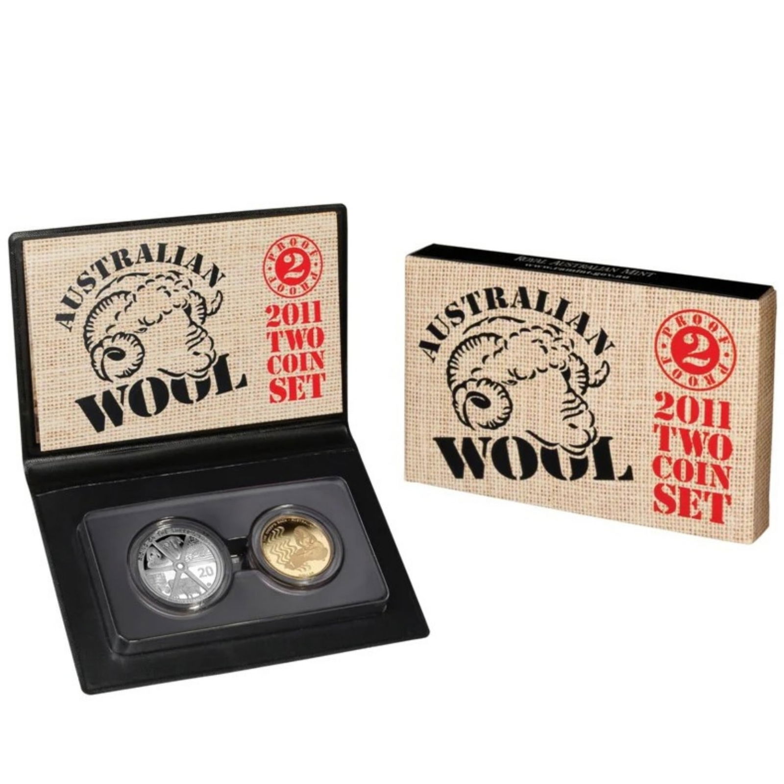 Australia 2011 'Australian Wool' 2 Coin Proof Set,FDC: . Medium Coins, Monies & Stamps Exhibited Coins, Australia & New Zealand