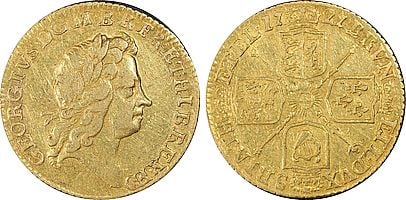 Great Britain 1727 Gold Half Guinea, PCGS XF45 - 2