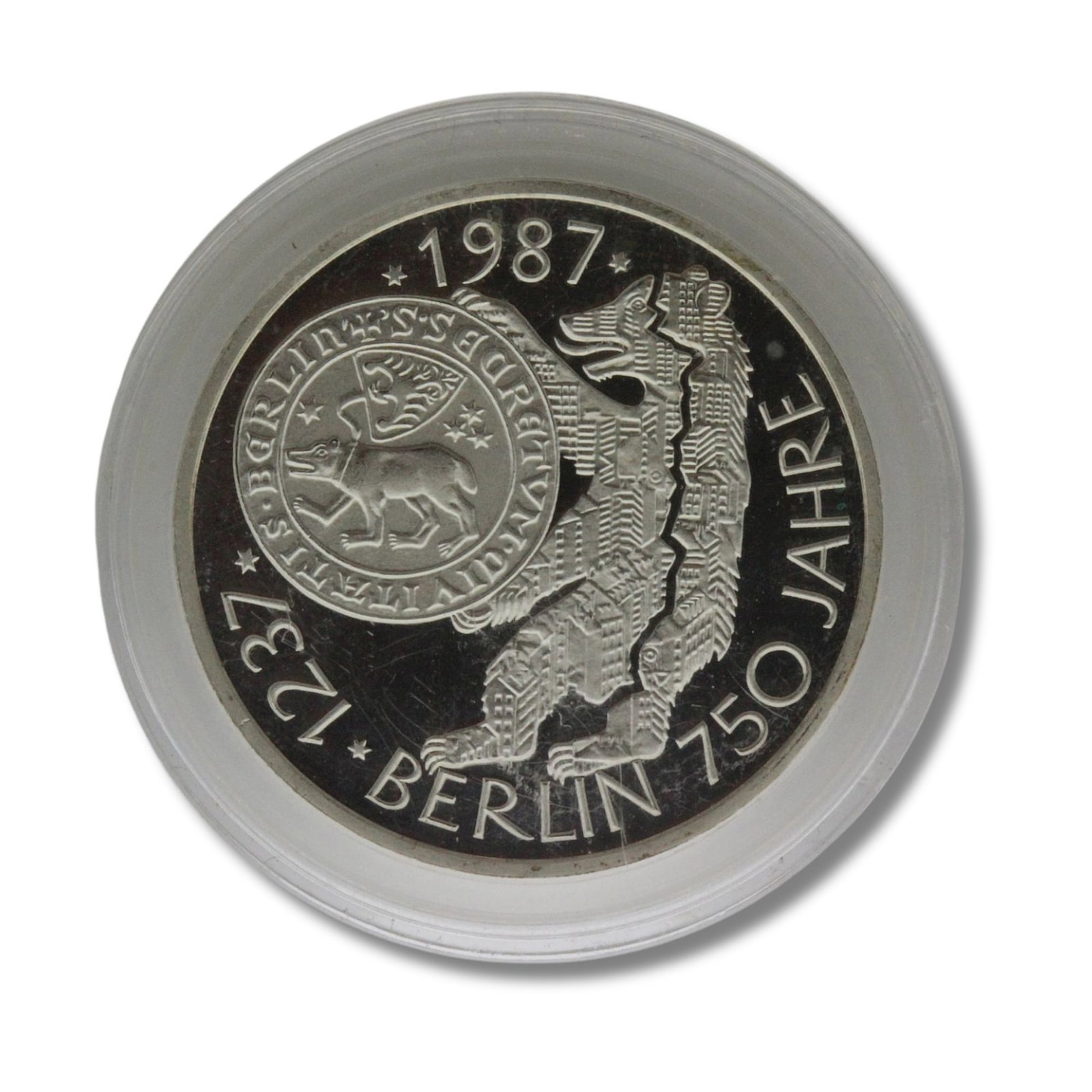 Germany 1987 Proof Silver (625) 10 Marks, FDC (missing case) (1 of 2)