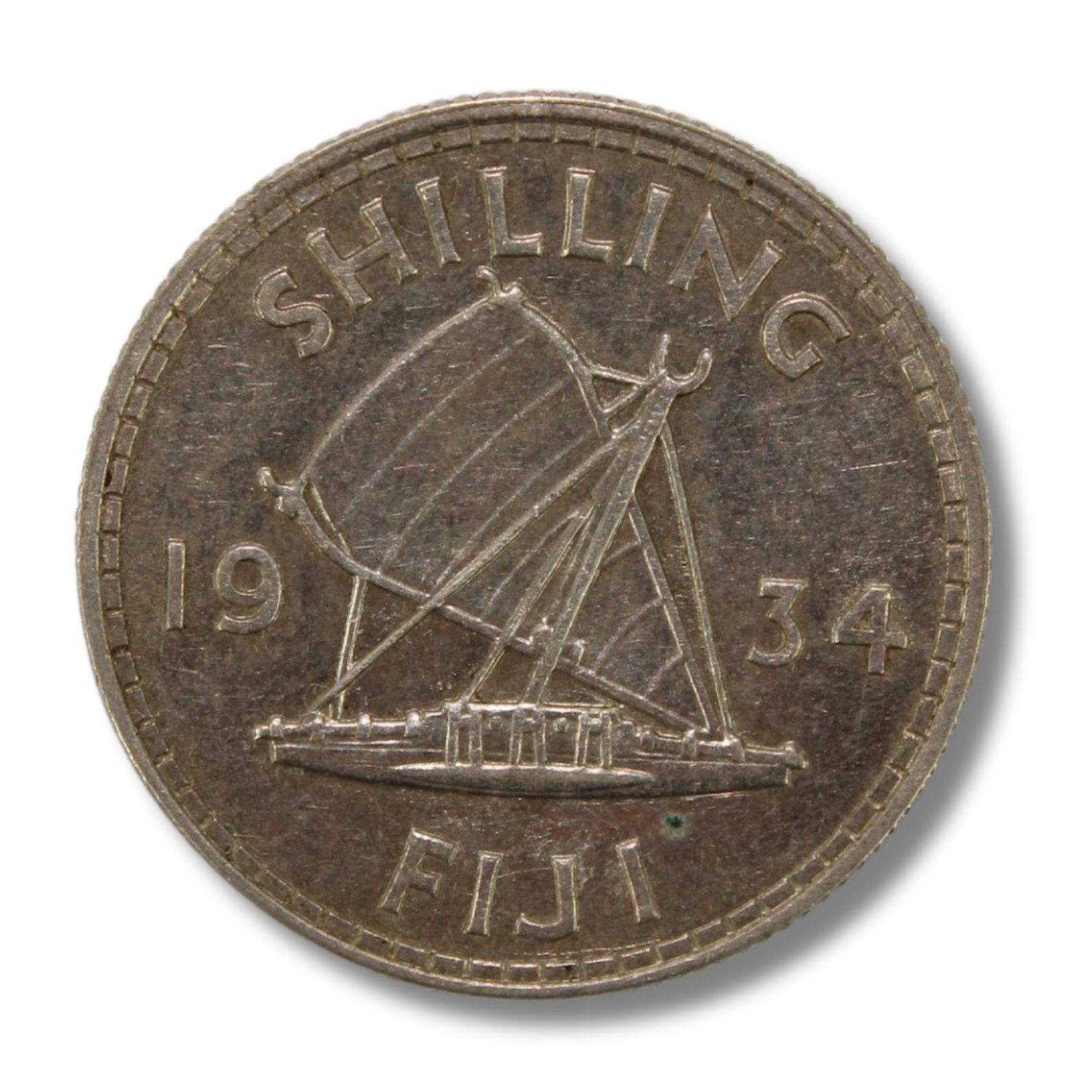 Fiji 1934 Silver (500) Shilling, virtually Uncirculated (1 of 2)
