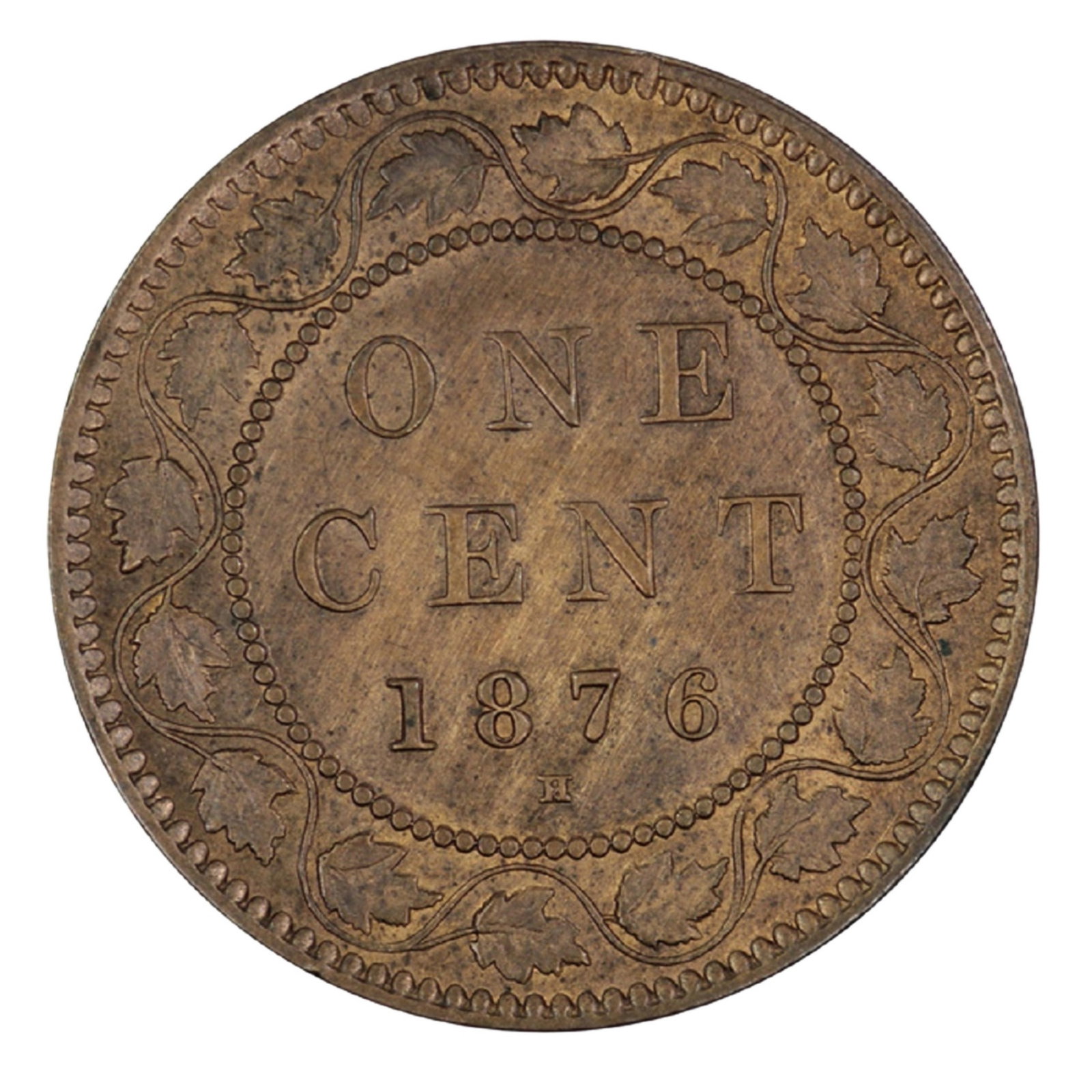 Canada 1876 H Cent, Choice Uncirculated with plenty of colour: VictoriaMediumCoins, Monies & StampsExhibitedCoins, Canada