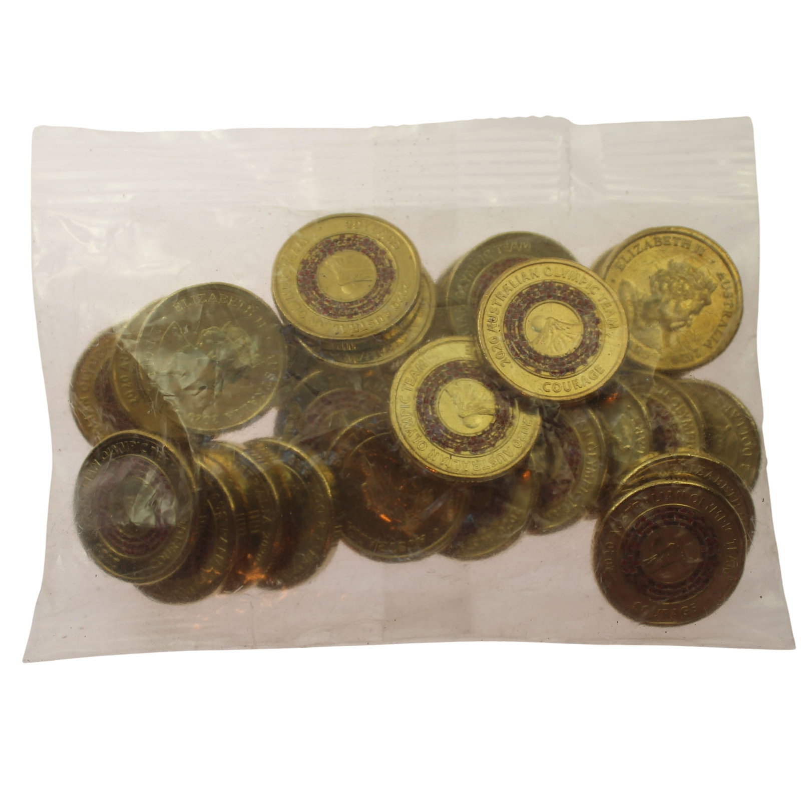 Australia 2020 'Tokyo Olympic Team - Courage' Red Coloured Al-Br $2, Uncirculated (25 coins) (1 of 2)