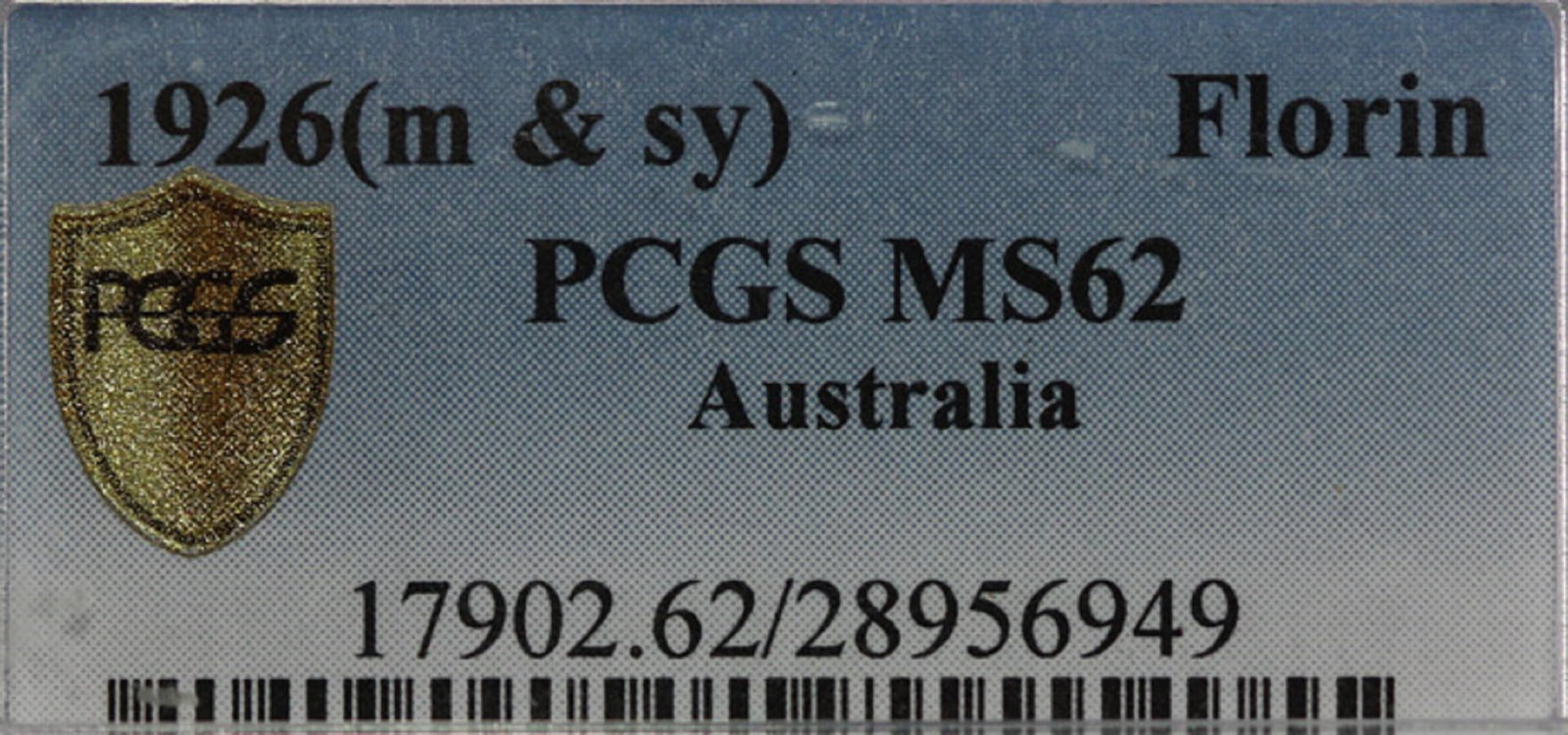 Australia 1926 Florin, PCGS MS62 - 3
