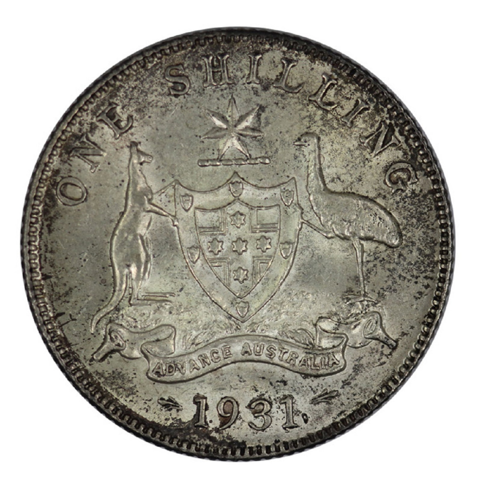 Australia 1931 Shilling, Uncirculated (1 of 2)