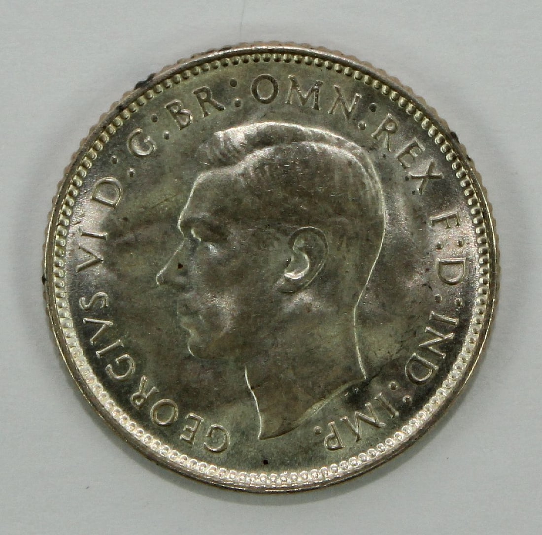 Australia 1944 S Sixpence, Choice Uncirculated - 2