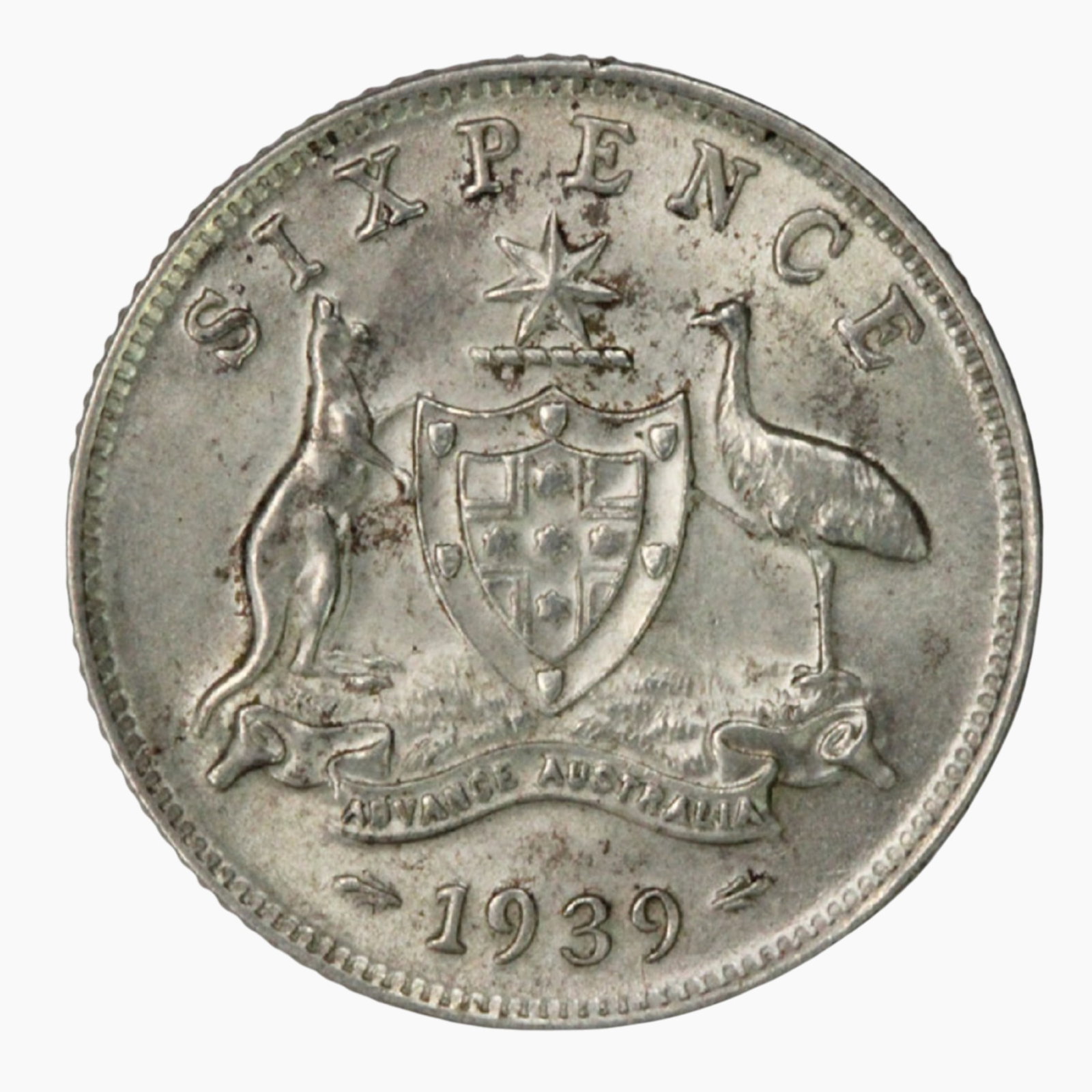 Australia 1939 Sixpence, Choice Uncirculated: Rare Date in GradeMediumCoins, Monies & StampsExhibitedCoins, Australia & New Zealand