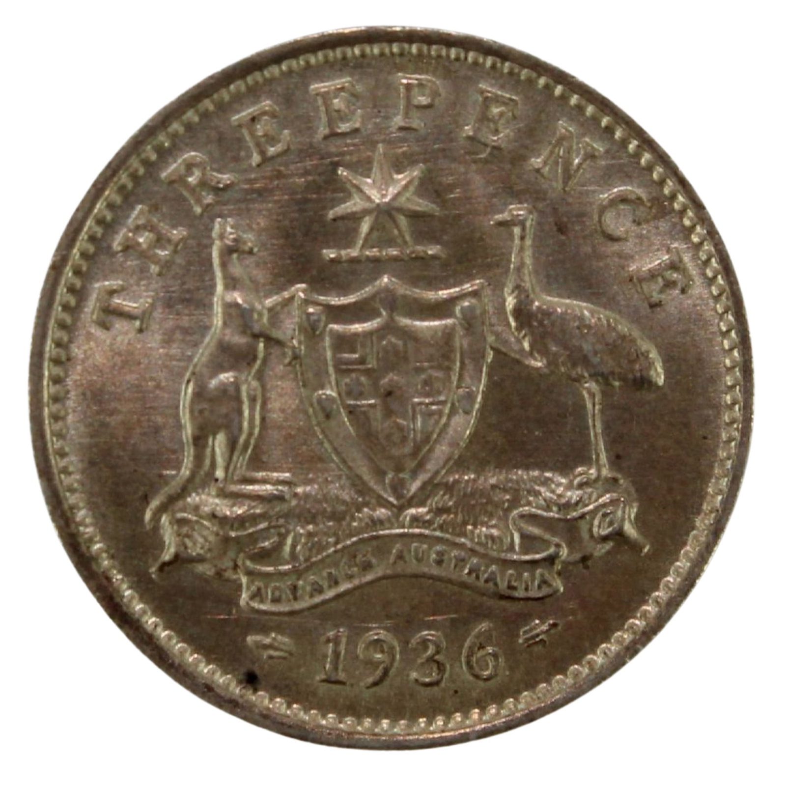 Australia 1936 Threepence, Uncirculated (1 of 2)