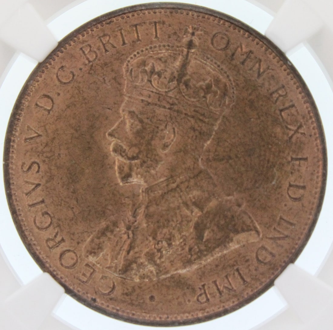Australia 1935 Penny, NGC MS64 RB - 2