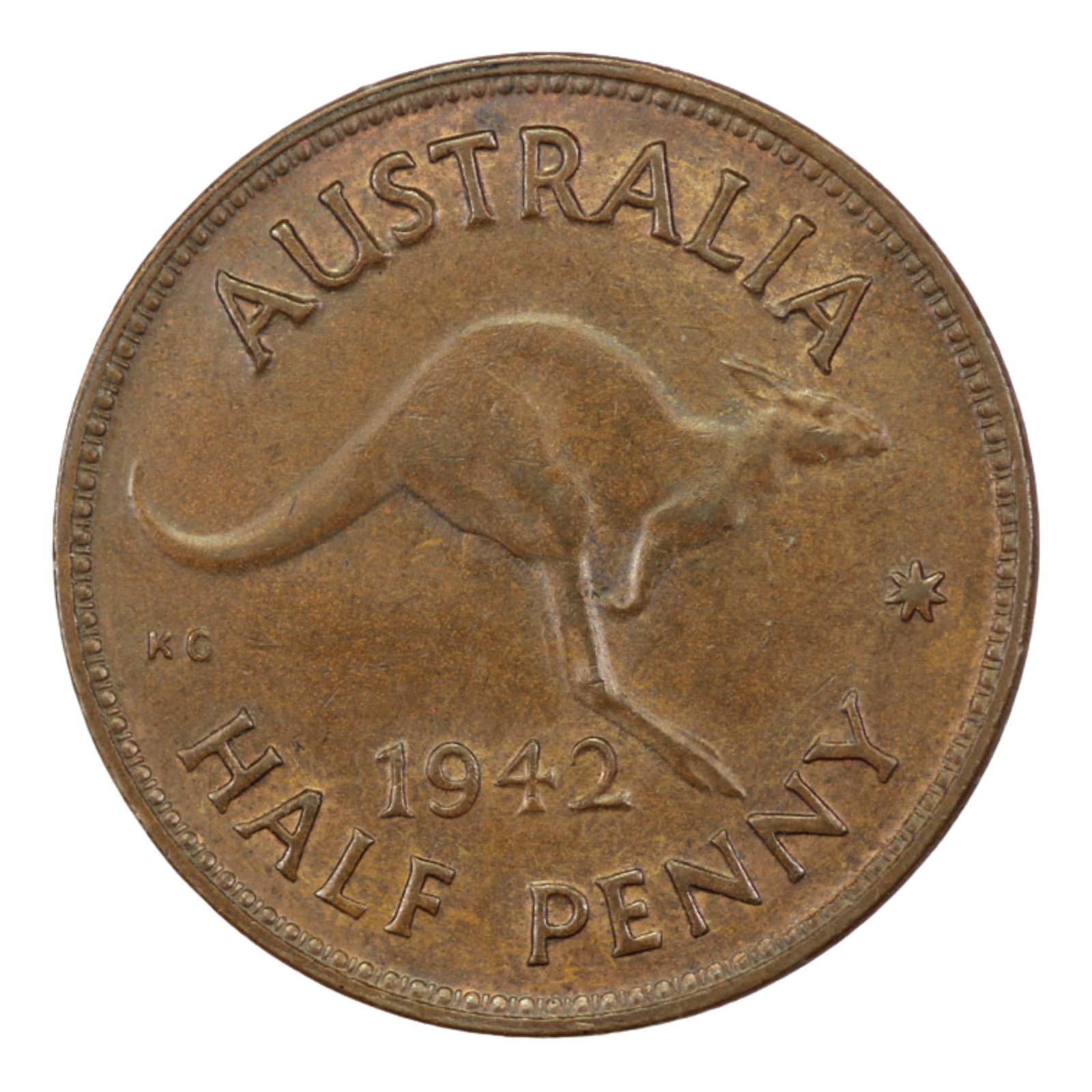 Australia 1942 (M) Halfpenny, Uncirculated: ScarceMediumCoins, Monies & Stamps