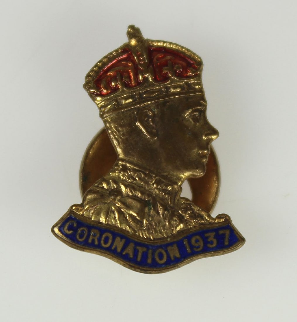 Great Britain 1937 - dated Souvenir Enamelled Pin for the 'Coronation of Edward VIII' - 2