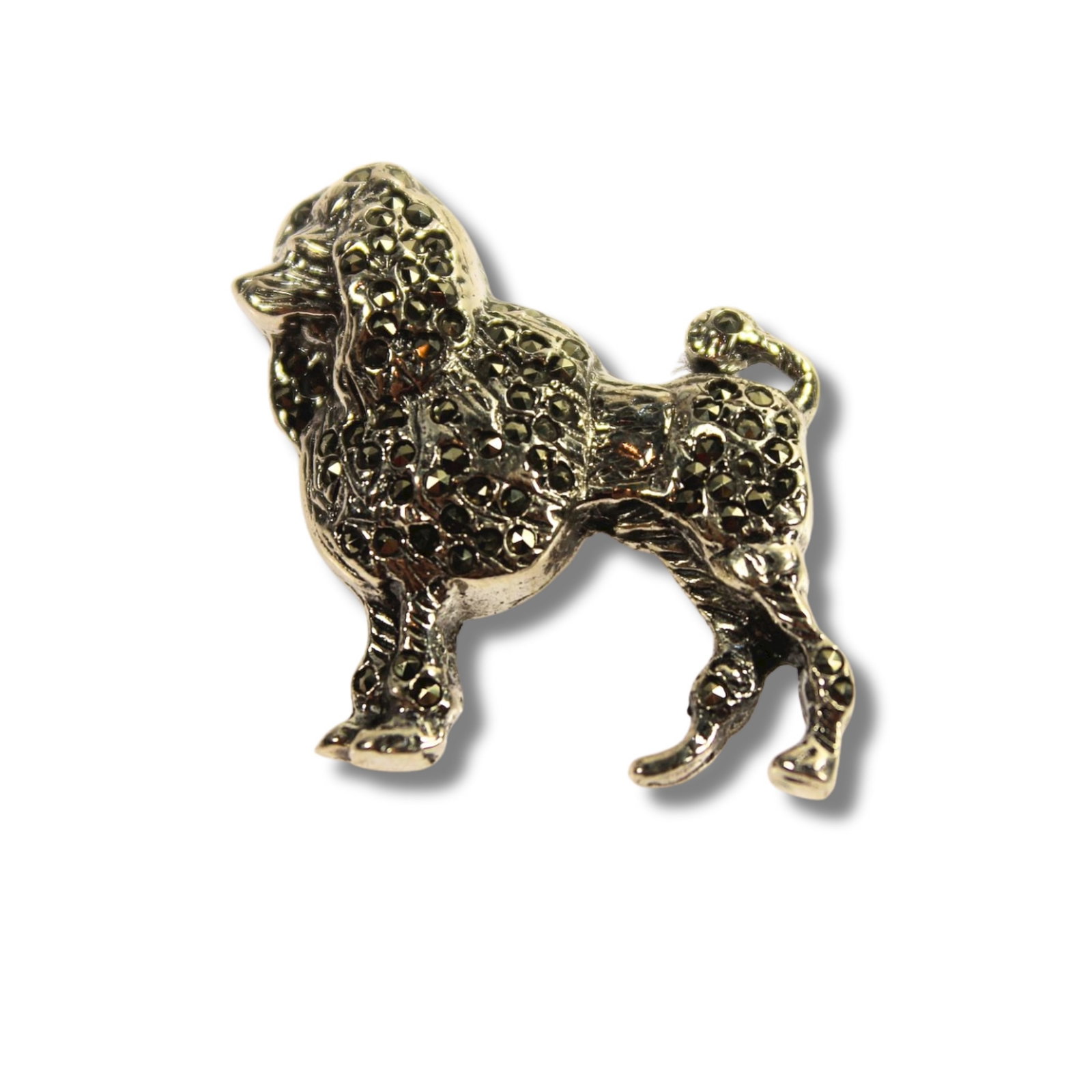 Poodle Brooch in Marcasite and Sterling (925) Silver (1 of 3)