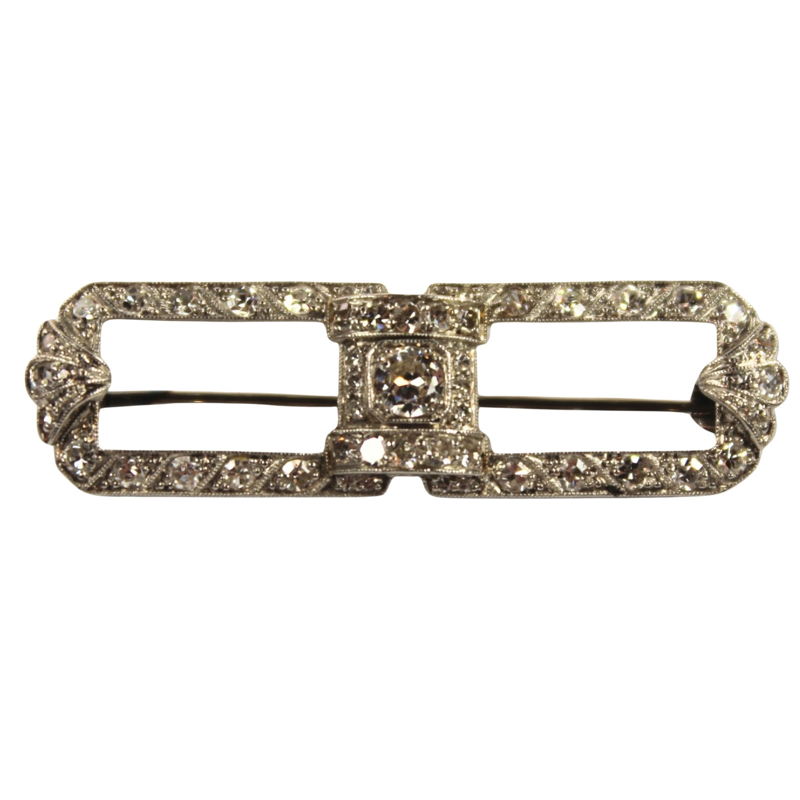 Classic Art Deco Diamond & Platinum Brooch (1 of 3)
