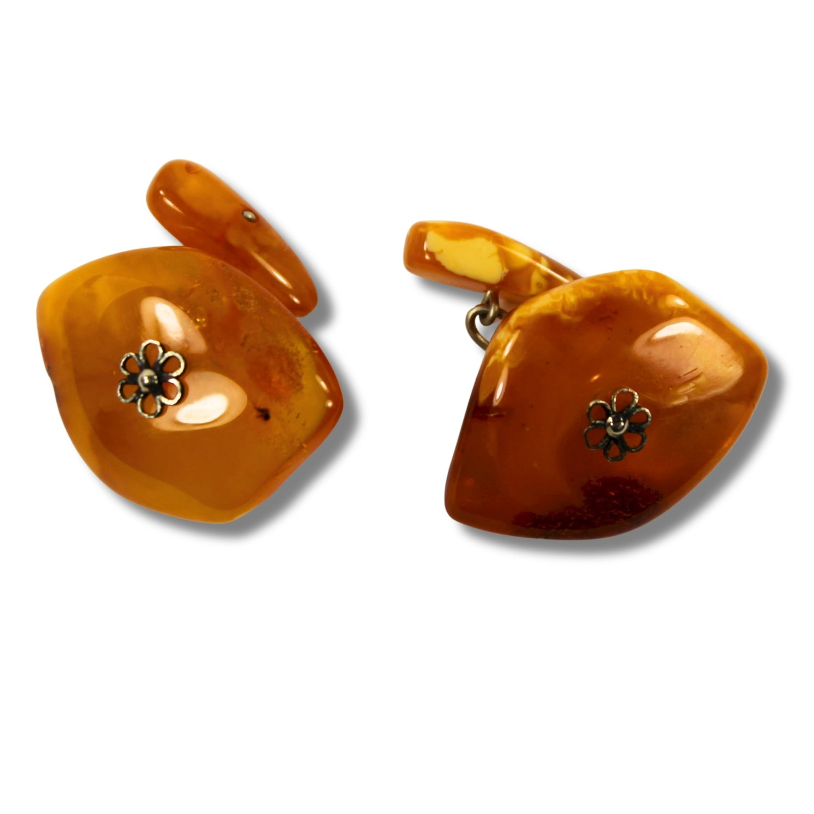 Vintage Amber Cufflinks (Pair) (1 of 2)