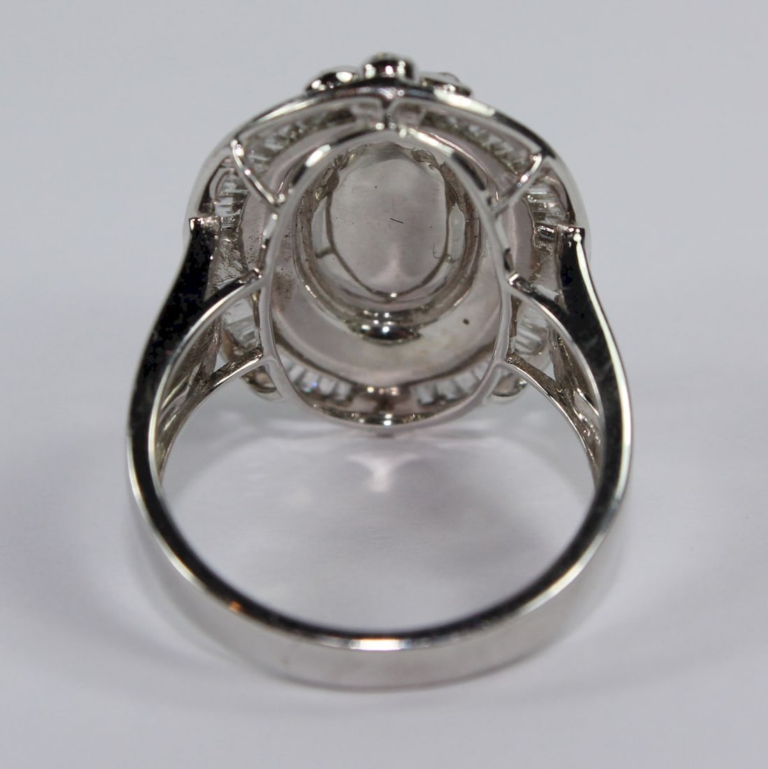 Large Natural Ruby & Diamond Ring in 18ct White Gold - 2